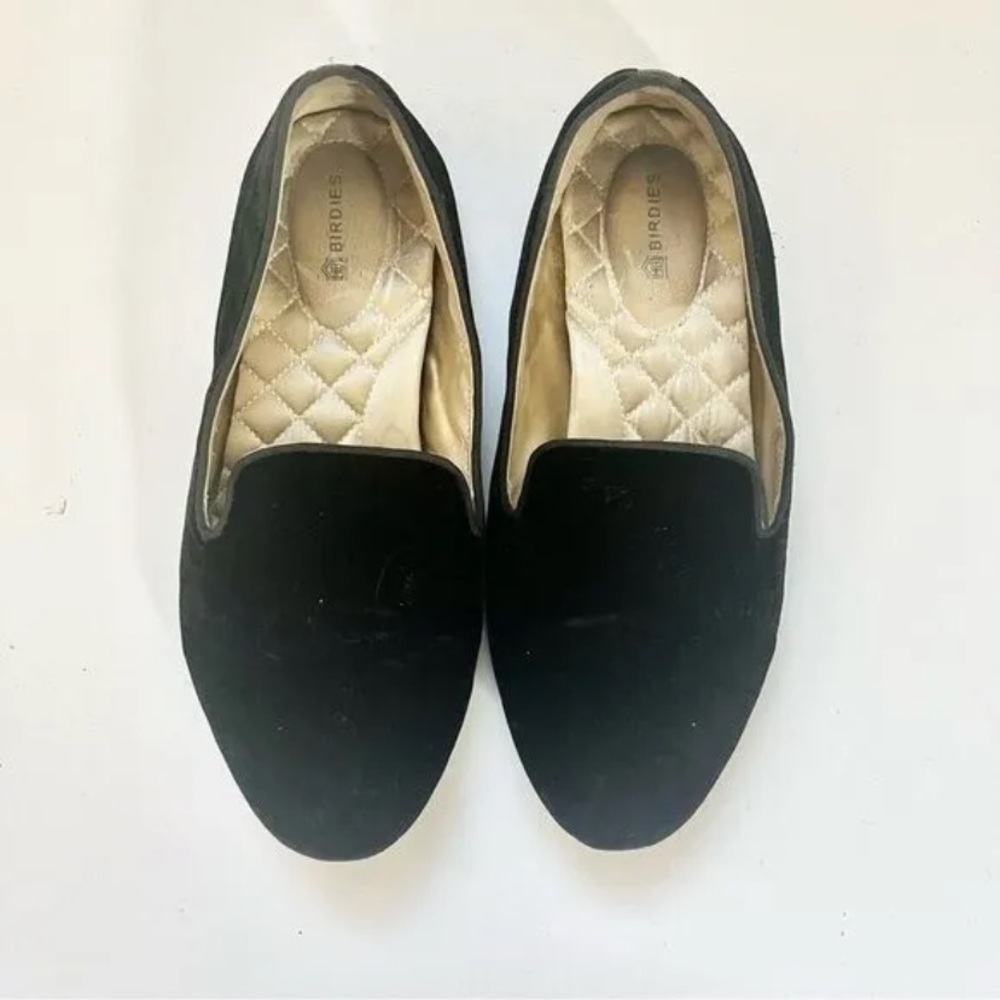 Birdies loafer staeling black velvet size 7